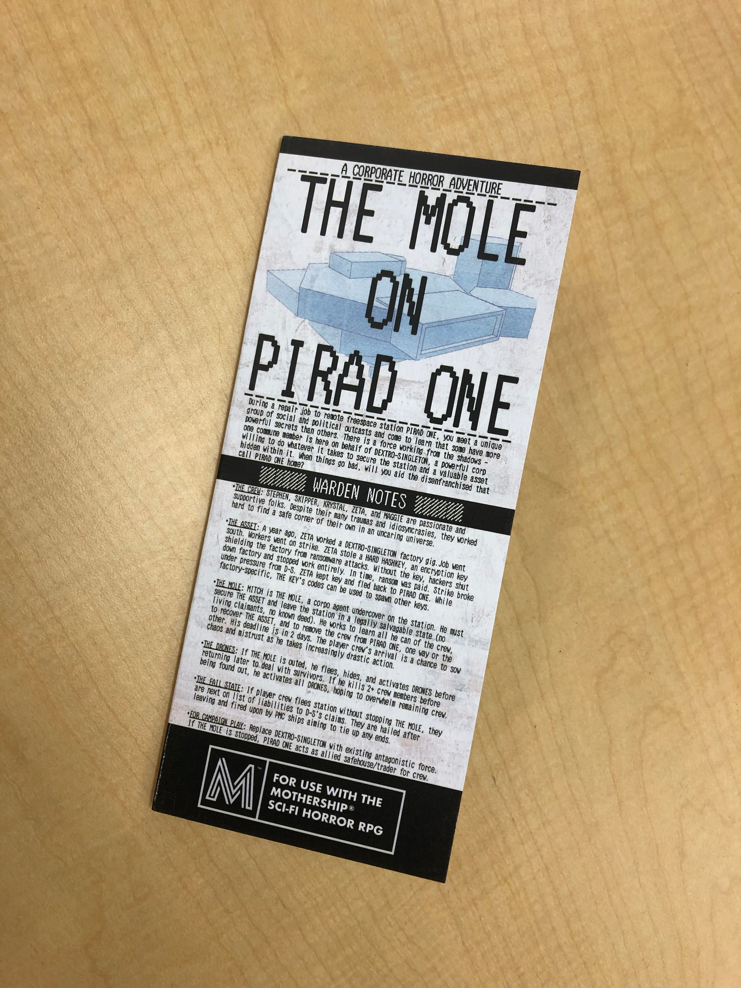 The Mole on PIRAD ONE